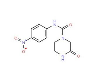 N-(4-nitrophenyl)-3-oxopiperazine-1-carboxamide - chemical structure image