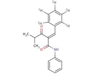 N-4-Phenyl &alpha;-Benzylidene-d5 Isobutyrylacetamide (CAS 265989-32-0) - chemical structure image
