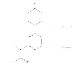 N-(4-(Piperidin-4-yl)pyridin-2-yl)acetamide dihydrochloride (CAS 2140866-91-5) - chemical structure image