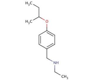 N-[4-(sec-Butoxy)benzyl]-1-ethanamine (CAS 1040686-50-7) - chemical structure image