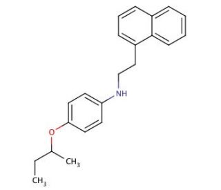 N-[4-(sec-Butoxy)phenyl]-N-[2-(1-naphthyl)ethyl]-amine (CAS 1040685-07-1) - chemical structure image