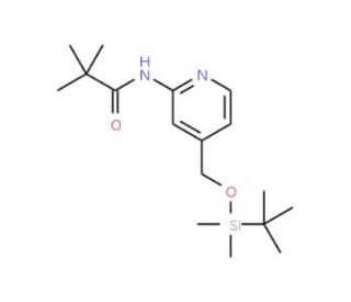 N-[4-(tert-Butyl-dimethyl-silanyloxymethyl)-pyridin-2-yl]-2,2-dimethyl-propionamide (CAS 618107-92-9) - chemical structure im