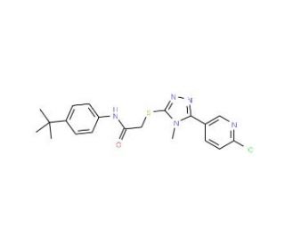 N-(4-tert-Butylphenyl)-2-{[5-(6-chloropyridin-3-yl)-4-methyl-4H-1,2,4-triazol-3-yl]thio}acetamide - chemical structure image