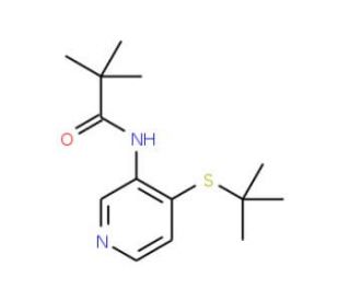 N-(4-tert-Butylsulfanyl-pyridin-3-yl)-2,2-dimethyl-propionamide (CAS 766557-58-8) - chemical structure image