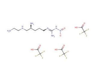 N-[(4S)-4-amino-5-[(2-aminoethyl)amino]pentyl]-N&prime;-nitroguanidine tris(trifluoroacetate) salt (CAS 357965-99-2) - chemical str