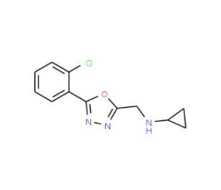 N-{[5-(2-chlorophenyl)-1,3,4-oxadiazol-2-yl]methyl}-N-cyclopropylamine - chemical structure image