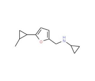 N-{[5-(2-methylcyclopropyl)-2-furyl]methyl}cyclopropanamine - chemical structure image
