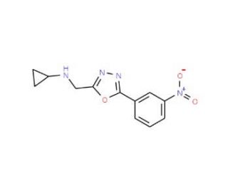 N-{[5-(3-nitrophenyl)-1,3,4-oxadiazol-2-yl]methyl}cyclopropanamine - chemical structure image