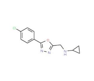 N-{[5-(4-chlorophenyl)-1,3,4-oxadiazol-2-yl]methyl}-N-cyclopropylamine - chemical structure image