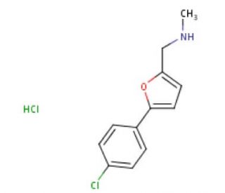 N-{[5-(4-chlorophenyl)-2-furyl]methyl}-N-methylamine hydrochloride - chemical structure image