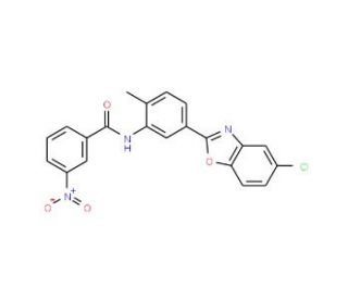 N-[5-(5-Chloro-benzooxazol-2-yl)-2-methyl-phenyl]-3-nitro-benzamide - chemical structure image