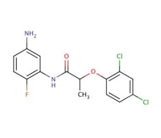 N-(5-Amino-2-fluorophenyl)-2-(2,4-dichlorophenoxy)propanamide - chemical structure image
