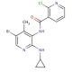 N-[5-Bromo-2-(cyclopropylamino)-4-methyl-3-pyridinyl]-2-chloro-3-pyridinecarboxamide - chemical structure image