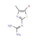 N-(5-Bromo-4-methyl-1,3-thiazol-2-yl)guanidine (CAS 175136-87-5) - chemical structure image