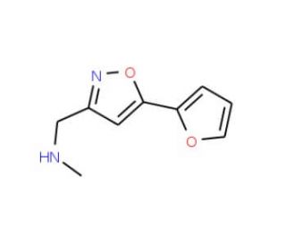 N-{[5-(Fur-2-yl)isoxazol-3-yl]methyl}-N-methylamine (CAS 857348-51-7) - chemical structure image