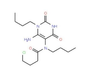 N-(6-Amino-1-butyl-2,4-dioxo-1,2,3,4-tetrahydro-pyrimidin-5-yl)-N-butyl-4-chloro-butyramide - chemical structure image