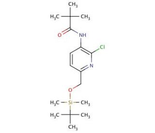 N-(6-((tert-Butyldimethylsilyloxy)methyl)-2-chloropyridin-3-yl)pivalamide (CAS 1142191-94-3) - chemical structure image