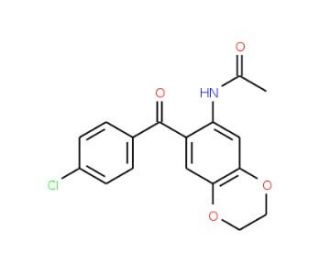 N-[7-(4-Chloro-benzoyl)-2,3-dihydro-benzo[1,4]dioxin-6-yl]-acetamide - chemical structure image