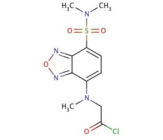N-[7-(N,N-Dimethylsulfamoyl)-4-benzofurazanyl]methylamino-acetyl chloride (CAS 156153-43-4) - chemical structure image