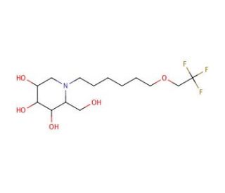 N-(7-Oxa-9,9,9-trifluorononyl)deoxynojirimycin (CAS 383417-50-3) - chemical structure image