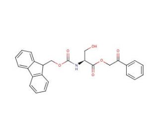 N-(9-Fluorenylmethoxycarbonyl)-L-serine Phenacyl Ester (CAS 125760-26-1) - chemical structure image