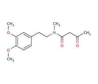 N-Acetoacetyl-N-methyl-2-(3,4-dimethoxyphenyl)ethylamine (CAS 887352-04-7) - chemical structure image