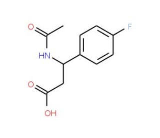 N-Acetyl-2-(4-fluorophenyl)-DL-beta-alanine (CAS 332052-58-1) - chemical structure image