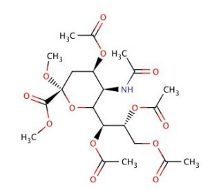 N-Acetyl-2-O-methyl-&alpha;-neuraminic Acid Methyl Ester 4,7,8,9-Tetraacetate (CAS 73208-80-7) - chemical structure image