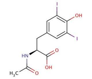 N-Acetyl-3,5-diiodo-L-tyrosine - chemical structure image