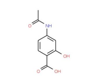 N-Acetyl-4-aminosalicylic Acid (CAS 50-86-2) - chemical structure image