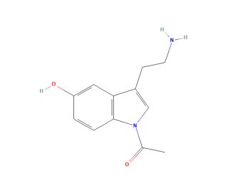 N-Acetyl-5-hydroxytryptamine (CAS 1210-83-9) - chemical structure image