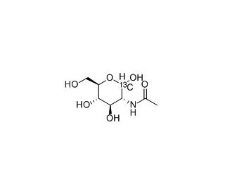 N-acetyl-D-[1-13C]glucosamine (CAS 253679-94-6) - chemical structure image