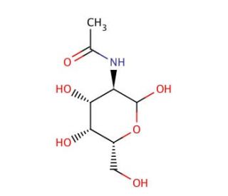 N-Acetyl-D-galactosamine (CAS 1811-31-0) - chemical structure image