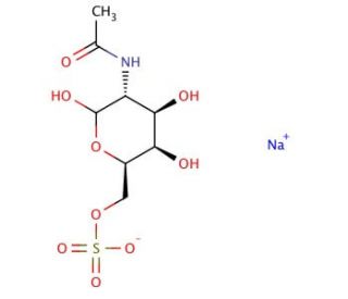 N-Acetyl-D-galactosamine-6-O-sulphate sodium salt (CAS 204575-07-5) - chemical structure image