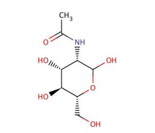 N-Acetyl-D-mannosamine (CAS 7772-94-3) - chemical structure image