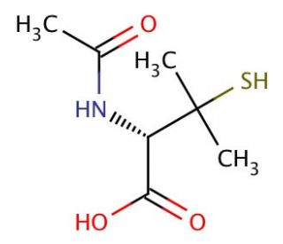 N-Acetyl-D-penicillamine - chemical structure image