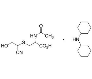 N-Acetyl-S-(1-cyano-2-hydroxyethyl)-L-cysteine Dicyclohexylamine Salt(Mixture of Diastereomers) - chemical structure image