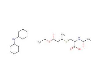 N-Acetyl-S-(2-ethoxycarbonylethyl-1-methyl)-L-cysteine, Dicyclohexylammonium Salt (CAS 33297-48-2) - chemical structure image