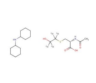 N-Acetyl-S-(2-hydroxyethyl-d4)-L-cysteine Dicyclohexylamine Salt (CAS 1331894-57-5) - chemical structure image
