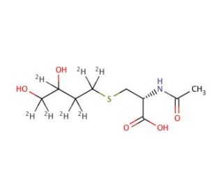 N-Acetyl-S-(3,4-dihydroxybutyl)-L-cysteine-d7 (mixture of diastereomers) (CAS 1240398-27-9) - chemical structure image