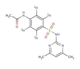 N-Acetyl Sulfamethazine-d4 (CAS 1189891-99-3) - chemical structure image