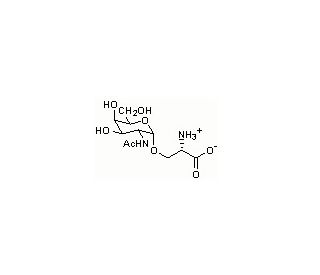N-Acetylgalactosamine, &alpha;1-O-Serine - chemical structure image