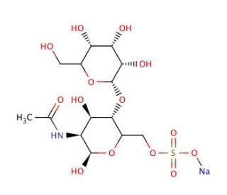 N-Acetyllactosamine 6-Sulfate Sodium Salt (CAS 145447-78-5) - chemical structure image