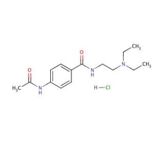 N-Acetylprocainamide hydrochloride (CAS 34118-92-8) - chemical structure image