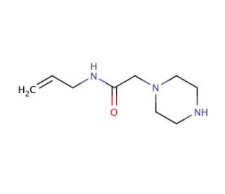 N-Allyl-2-piperazin-1-ylacetamide (CAS 875160-64-8) - chemical structure image