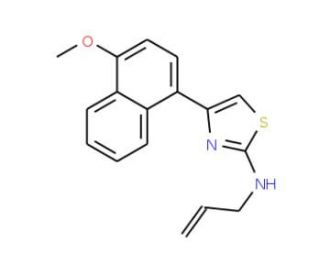 N-allyl-4-(4-methoxy-1-naphthyl)-1,3-thiazol-2-amine - chemical structure image