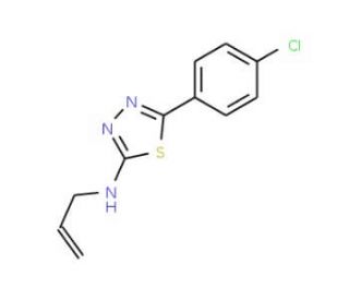 N-Allyl-5-(4-chlorophenyl)-1,3,4-thiadiazol-2-amine (CAS 15944-99-7) - chemical structure image