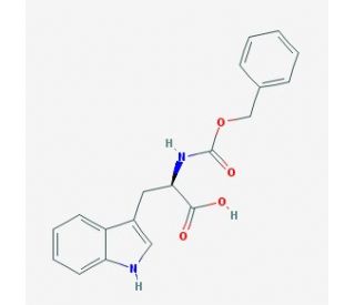 N(&alpha;)-Benzyloxycarbonyl-D-tryptophan (CAS 2279-15-4) - chemical structure image
