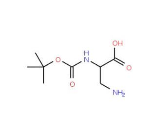 N-alpha-Boc-DL-diaminopropionic acid (CAS 159002-17-2) - chemical structure image
