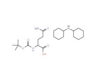 N-alpha-t-Boc-L-glutamine Dicyclohexylammonium salt (CAS 24277-35-8) - chemical structure image